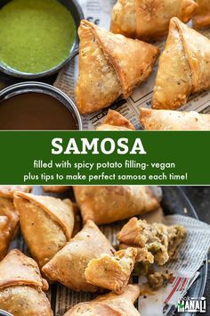 samosa filled with spicy potato filling vegan, plus tips to make perfect samosa each time