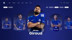 Chelseafc team 1 Web Sport, Design Sites, Ui Ux 디자인, Sports Website, Flower Graphic Design, Ui Design Website, Ux Design Inspiration, 카드 디자인