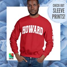 Howard University Sweatshirt | Howard  University Crewneck | Howard Homecoming | Unisex | HBCU | Carib Ibis Howard Homecoming, University Crewneck, Homecoming