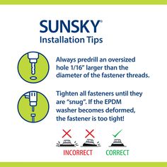 the instructions for how to use sunsky installation tips