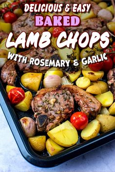 delicious and easy baked lamb chops with rosemary garlic