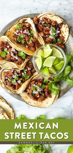 MEXICAN STREET TACOS, family dinner ideas for tonight Barrio Tacos, Authentic Carne Asada, Mexican Street Tacos, Steak Taco Recipe, Street Taco Recipe, Mini Tacos, Butter Shrimp