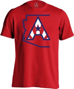 Arizoniacs Logo - Men's Red  60% combed ring-spun cotton/40% polyester, 32 singles 4.3 ounce jersey knit t-shirt. Set-in neck of 1x1 baby rib. Fabric laundered for reduced shrinkage 4" Arizoniacs logo on back