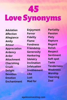 the words love syonyns are written in different languages