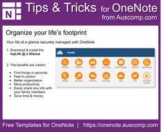 an orange and white flyer with the words tips & tricks for one note