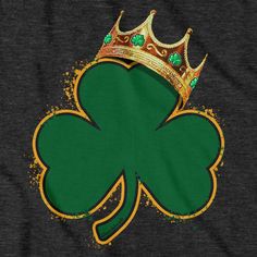 a shamrock with a crown on it