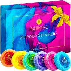 PRICES MAY VARY. SHOWER AROMATHERAPY: Elevate your shower experience with Bellisso's shower steamers for women and men; Offering stress relief and relaxation, they transform your shower into a luxurious Bellisso spa retreat; Ideal for those seeking relaxing personal care products or unique stress relief gifts from Bellisso AN EXCELLENT GIFT: Bellisso shower steamers gift set is the perfect gift choice for any occasion; Ideal as thoughtful stocking stuffers, unique white elephant gifts for adults Unique White Elephant Gifts, Shower Fizzies, Shower Tablets, Shower Aromatherapy, Aromatherapy Gift Set, Spa Items, Aromatherapy Gifts, Shower Steamers, Relaxation Gifts