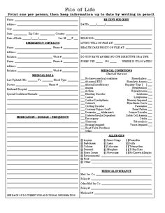 the medical records form is shown in black and white