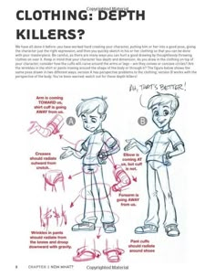 a page describing how to draw children's clothes with the help of hand gestures