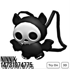 Bat Backpack, Roblox Accessories, Emo Outfit Ideas, Kitty Backpack, Avatar Video, Red And Black Wallpaper