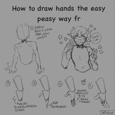 how to draw hands the easy and easy way for drawing cartoon characters with pencils