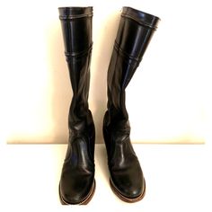 Frye Knee High Tall Black Leather Boot! Gently Used, Wear As Pictured Frye Shoes, Black Leather Boots, Shoes Heels Boots, Knee High, Heeled Boots, Shoes Women Heels, Black And Brown, Shoes Heels, Black Leather