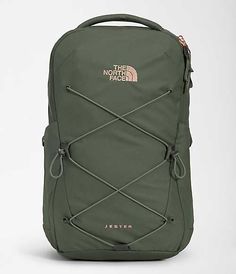 Pretty Backpacks, The North Face Jester, Green North Face, Backpack Ideas, Bag Packs, Green Backpacks