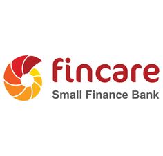 the logo for fincare small finance bank, with an orange and red circle on it