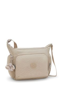 Kipling GABB - Torba na ramię - signature beige embossed Beige Shoulder Bag With Adjustable Handle For On-the-go, Kipling Bags For School, Kipling Kipling Usa, Streetwear Accessories, Across Body Bag, Streetwear Women, Body Bag