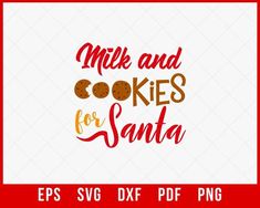 I'M Only a Morning Person on Christmas SVG Cutting File Digital Download Milk And Cookies For Santa, Free Cricut Images, Cookies For Santa, Digital Alphabet, Milk And Cookies, Svg Images, Milk N Cookies