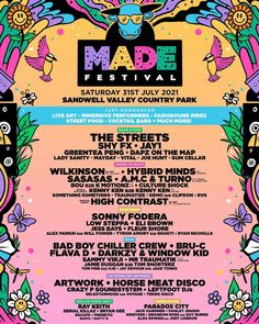 an event poster for the made festival