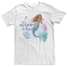 Add cool new style to your casual wardrobe with this Disney's The Little Mermaid Big & Tall Live Action Ariel An Ocean Of Dreams Graphic Tee. © Disney Add cool new style to your casual wardrobe with this Disney's The Little Mermaid Big & Tall Live Action Ariel An Ocean Of Dreams Graphic Tee. © Disney FEATURES Crewneck Short sleeveFABRIC & CARE Cotton, polyester Machine wash Imported Size: 5XL. Color: White. Gender: male. Age Group: adult. Material: Polyester|Cotton. The Little Mermaid Live Action, Little Mermaid Live Action, Anna Rose, Little Mermaid, Big & Tall, Casual Wardrobe, Live Action, The Little Mermaid, New Style