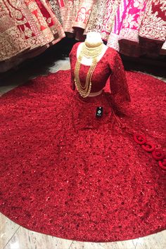 a red carpet is on display in a store