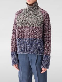 Sweater GOLDEN GOOSE Woman color Multicolor The Golden Goose, Multicolor Sweater, Metal Stars, High Neck Sweater, Golden Goose Deluxe Brand, Oversized Silhouette, Emilio Pucci, Knitted Jumper, Wool Blend Sweater