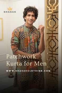 Shasak clothing: Buy best quality stylish patchwork kurta for men online in india. 
#kurta
#patchworkkurta
#longkurta Casual Dinner Outfit, Foil Print, Mens Street Style