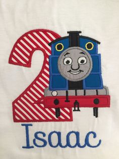 a thomas the train birthday shirt for two year old