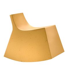 a curved yellow object on a white background