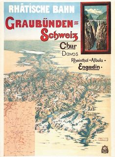 an old map of the city of grauenden - schweiz