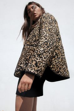 ANIMAL PRINT PUFFER JACKET Casual Coats For Women, Aesthetics Fashion, Trench Coat Dress, Leopard Jacket, Cardigan Sweater Vest, Cardigan Sweater Dress, Cardigan Sweater Jacket, 2024 Fashion, Fall Style