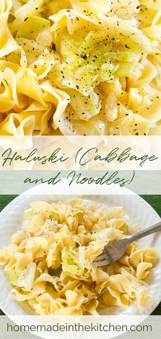 two pictures with different types of pasta on them and the words, artichoke cabbage and noodles