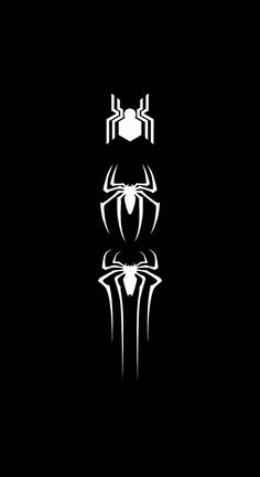 the spider man logo on a black background