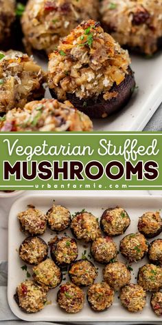 These vegetarian stuffed mushrooms are packed with crunchy walnuts, sweet cranberries, and creamy cheese—perfect for a quick, impressive appetizer! Vegetarian Stuffed Mushrooms, Appetizer Healthy, Stuffed Mushrooms Vegetarian, Stuffed Mushrooms Easy, Stuffed Mushroom, Dairy Free Diet, Easy Party Food, Whole30 Recipes, Vegetarian Recipes Easy