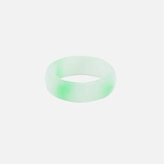 The seree Jade Koi Ring features a mottled texture in light and dark green that reminds us just of the lotus leave in the koi pond. Natural and untreated jadeite. Made by handwork of carving and polishing. Because of the gemstone’s natural characteristics, each piece may vary slightly in colors and textures. Weight: 4g Thickness: 2.5mm Width: 5mm Handmade Green Jade Rings, Adjustable Green Jade Rings, Green Carved Jade Rings, Carved Green Jade Rings, Pond Natural, Melissa Joy Manning, Green Texture, Thread Earrings, Jade Bangle