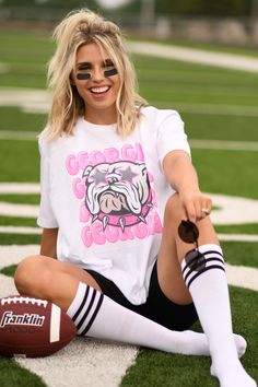 Sublimation printed on bella canvas unisex soft tees No minimums FALL FRENZY TAT: 2-4 weeks Womens Outfit Ideas, Ga Bulldogs, Tana Mongeau, Womens Outfit, School Collection, Hair Collection, Brand Collection, School Spirit, Gift Collections