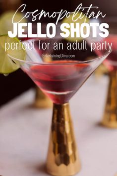 Cosmopolitan Jello Shots Bachelorette Party Jello Shots, Jello Shots Christmas, Easy Jello Shots, Shots Vodka, Making Jello Shots, Champagne Jello Shots