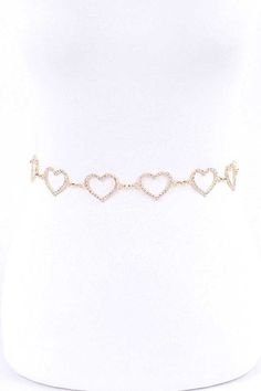 Rhinestone Heart Link Chain Belt (7991925047524) Trendy Rhinestone Jewelry For Valentine's Day, Trendy Rhinestone Wedding Jewelry, Trendy Heart Shaped Rhinestone Jewelry, Chain Belts, Rhinestone Heart, Chain Belt, Link Chain, Formal Event, Fashion Forward