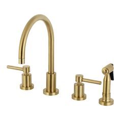 an image of two faucets in gold