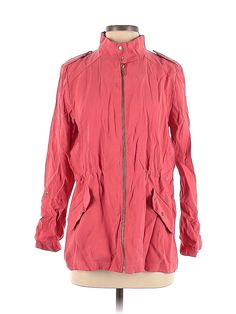 Zara Basic Jacket Size: Small Jackets & Outerwear - used. 93% Viscose, 7% Polyester | Zara Basic Jacket: Pink Jackets & Outerwear - Size Small Cheap Pink Zara Outerwear, Red Jackets, Basic Jackets, Pink Jacket, Zara Basic, Red Jacket, Outerwear Jackets, Tunic Tops, Women Handbags