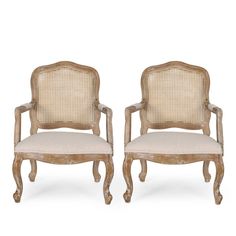 a pair of chairs sitting next to each other