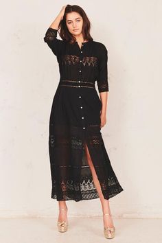 Dresses | LoveShackFancy - Collections | LoveShackFancy.com Loveshackfancy Dress, Lace Motifs, Long Dresses Casual Maxi, Button Front Maxi Dress, Eyelet Maxi Dress, New Closet, Target Dress, Off Shoulder Gown, Mid Length Sleeves