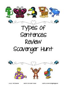 the types of sentences review scavenger hunt