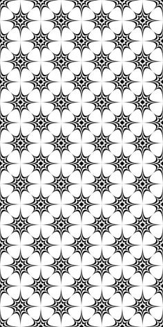 an abstract black and white pattern with wavy lines on the bottom, which are interlocked in circles