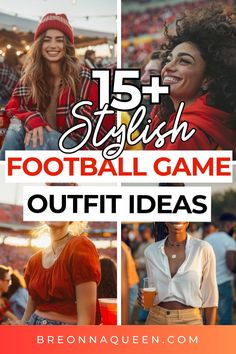 From tailgating to the final whistle, our football game outfit ideas will keep you looking great all day long. Read our blog for more! #FootballGameOutfits #GameDayStyle #FanFashion what to wear to a football game, football game outfit ideas Football Party Outfit Woman, Horrible Outfits, Cute Football Outfit, Football Game Attire, Fall Football Outfit, What To Wear To College, Game Outfit Ideas, Football Game Outfit Highschool, College Football Game Outfit