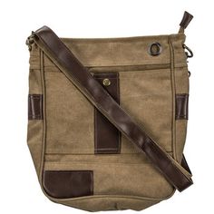 Stow all your belongings in style with Dark Beige Heavy Canvas Crossbody Bag! This fabulous bag is made of dark beige canvas, and it features brown faux leather details a front pocket, a back zippered pocket, and an adjustable strap to wear it on one shoulder or over your body. Express yourself with customizable accessories! Dimensions: Length: 12 1/2" (24 5/8" Including Strap) Width: 10 1/2" Depth: 3 1/2" Khaki Canvas Bag For On-the-go, Khaki Shoulder Bag With Canvas Lining, Brown School Shoulder Canvas Bag, Khaki Canvas Shoulder Bag For Everyday Use, Khaki Canvas Shoulder Bag With Canvas Lining, Khaki Canvas Satchel For Travel, Khaki Canvas Satchel Bag For Travel, Brown Canvas Bag With Adjustable Strap For School, Brown Canvas Bag For School With Adjustable Strap