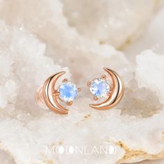 Mini Natural Moonstone Silver Earrings Stud Earrings 2pcs | Etsy Gold Moonstone Earrings, Moon Magic Jewelry, Moon Stone Earrings, Crescent Moonstone Earrings With Moon Phase Detail, Crescent Moonstone Earrings With Moon Phase, Moonstone Earrings With Moon Charm, Celestial Round Crystal Earrings As Gift, Celestial Round Crystal Earrings For Gift, Round Earrings With Moon Charm For Anniversary