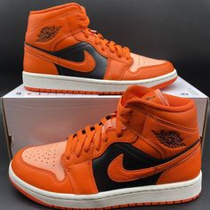 Air Jordan 1 Mid Orange Black Wmns Dm3381-600 Sz 8.5. Brand New Condition. Never Worn. No Lid 100% Authentic Women Size 8.5 Model #: Dm3381-600 Contact Us With Any Questions You May Have. We Offer Bundle Discount, Shipping Savings. Check Out Our Store! We Have Cool Clothing From Brands Nike, Jordan, Under Armour, Etc. We Also Have For Sale New Or Used Video Games. Make Sure To Follow Us For Regular Footwear & Clothing. Nike Air Force 1 Mid-top Leather With Boost Midsole, Orange High-top Sneakers For Streetwear, Orange Leather Basketball Shoes With Laces, Casual Orange Low-top Jordan Shoes, Jordan Shoes With Boost Midsole And Synthetic Material, Leather Jordan Shoes With Cushioned Footbed, Leather Jordan Shoes With Cushioned Footbed Lace-up, Nike Air Force 1 Mid-top Leather With Cushioned Footbed, Orange Leather Jordan Sports Shoes