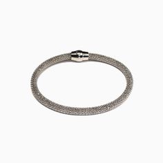 White Gold Plated Mesh Small Bracelet Selling Bracelets, Bracelet Elegant, Small Bracelets, Mesh Bracelet, Magnetic Clasp, Diamond Cut, Bead Bracelet, Diamond Cuts, Gold Plate