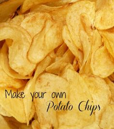 a pile of potato chips sitting on top of a table