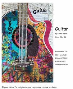 an advertisement for the guitar show with artwork on it and text that reads, guitars do not photography, resize or share