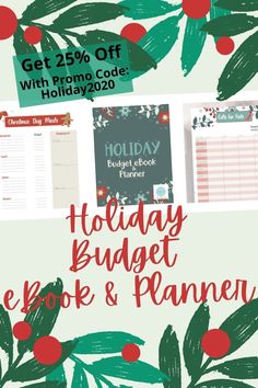 the holiday budget book and planner is on sale